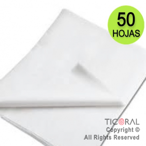 PAPEL SEDA BARRILETE COLOR 50X70 CM -50 HOJAS BLANCO X 1